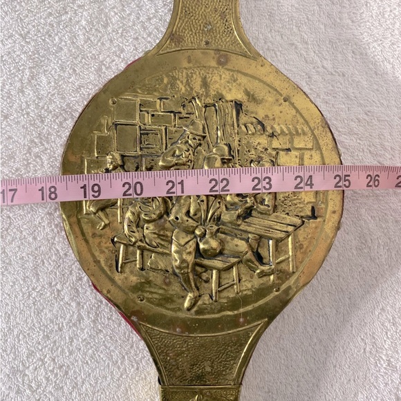Vintage Antique Brass W Leather & Wood Decorative Bellows - Picture 13 of 14
